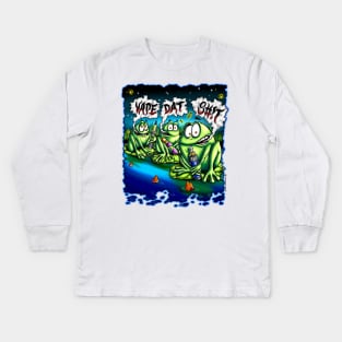 Vape Dat SH!T (Light Shirt) Kids Long Sleeve T-Shirt